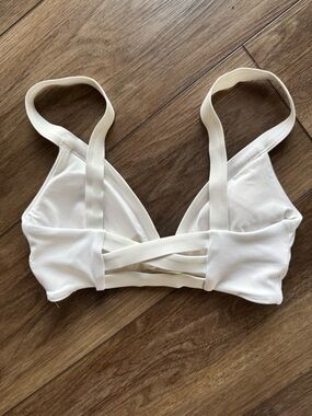 l*space White Strappy Bralette Bikini Top